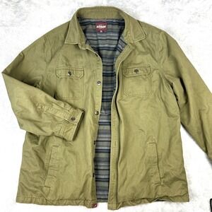 ALESBURY Cotton Canvas Work Jacket Olive Green Size 3XL Flannel Lined Chore Coat